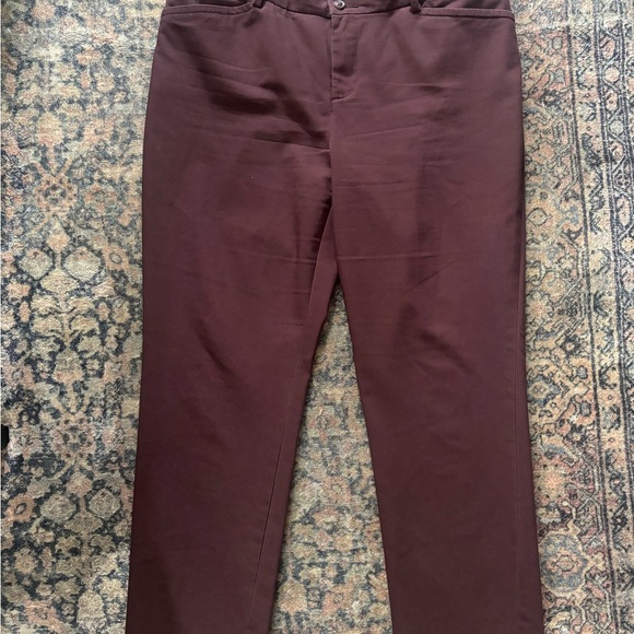 Lee Purple Straight Leg Pants Structured Fabric - Picture 1 of 4